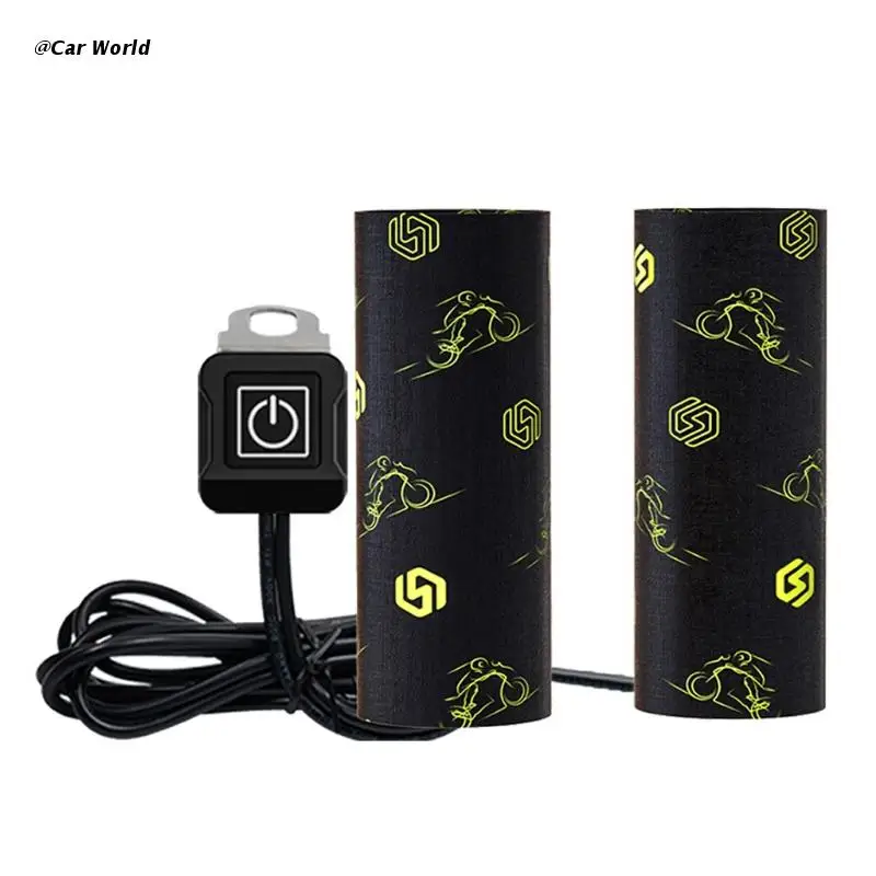 

6XDB E-bike Motorbike Handlebar Warmers 12V Electric Heated Pad Warm Cushion
