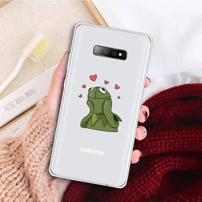 

Kermit the Frog Phone Case Transparent For Samsung Galaxy A71 A21s S8 S9 S10 plus note 20 ultra