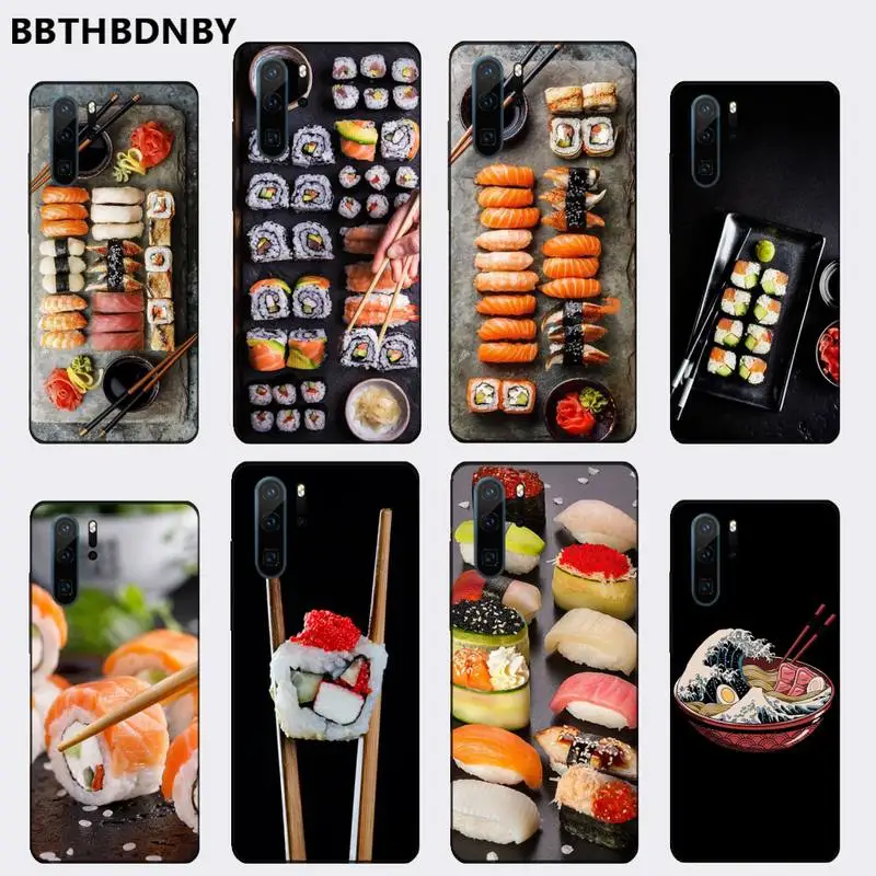 

Japanese cuisine sushi Phone Case For Huawei P9 P10 P20 P30 Pro Lite smart Mate 10 Lite 20 Y5 Y6 Y7 2018 2019