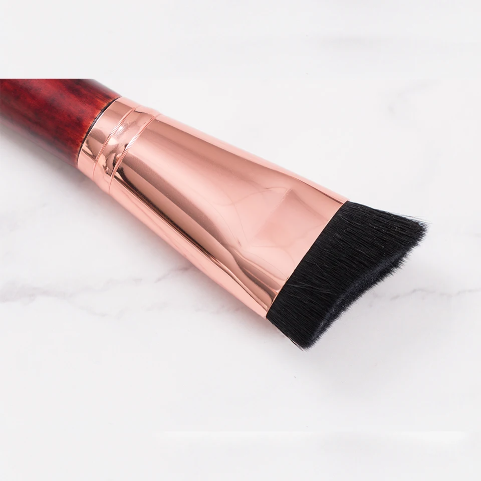 Профессиональная Кисть для макияжа BEILI кисть из козьего ворса бордового и