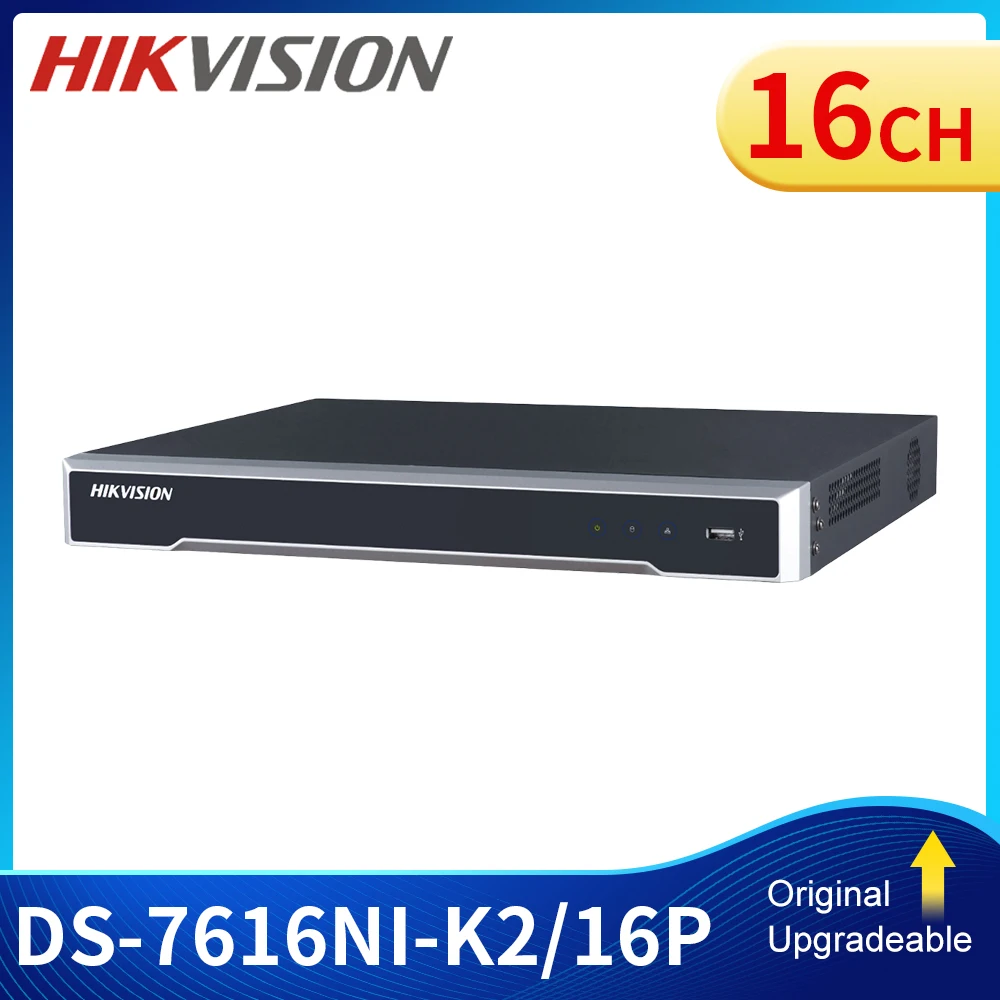 

В наличии, видеорегистратор Hikvision 16ch POE DS-7616NI-K2/16P NVR 4K Встроенный жесткий диск ТБ для 4K заглушка камеры & play NVR 2 SATA H.265 +