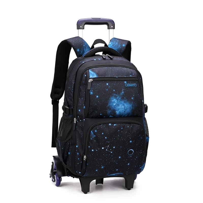 

Kids Boys Girls Trolley Schoolbag Luggage Book Bags Backpack Latest Removable Children School Bags With 6 Wheels Stairs Mochilas