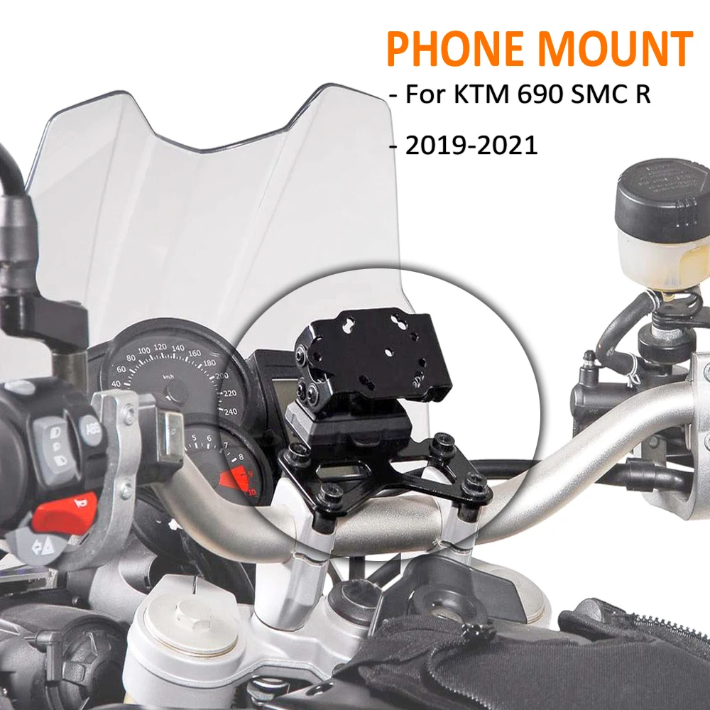 

690 SMC R 2019 2020 2021 мотоциклетный держатель для телефона GPS навигация кронштейн Беспроводная зарядка стенд держатель для моделей руля