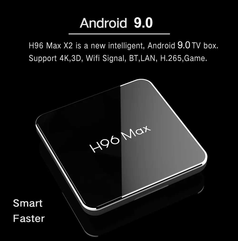 ТВ приставка Android 9,0 Smart tv BOX H96 MAX X2 4 ГБ ОЗУ 32 ГБ/64 Гб Amlogic S905X2 60fps Youtube Netflix 4K ТВ приставка Android tv H96max X2