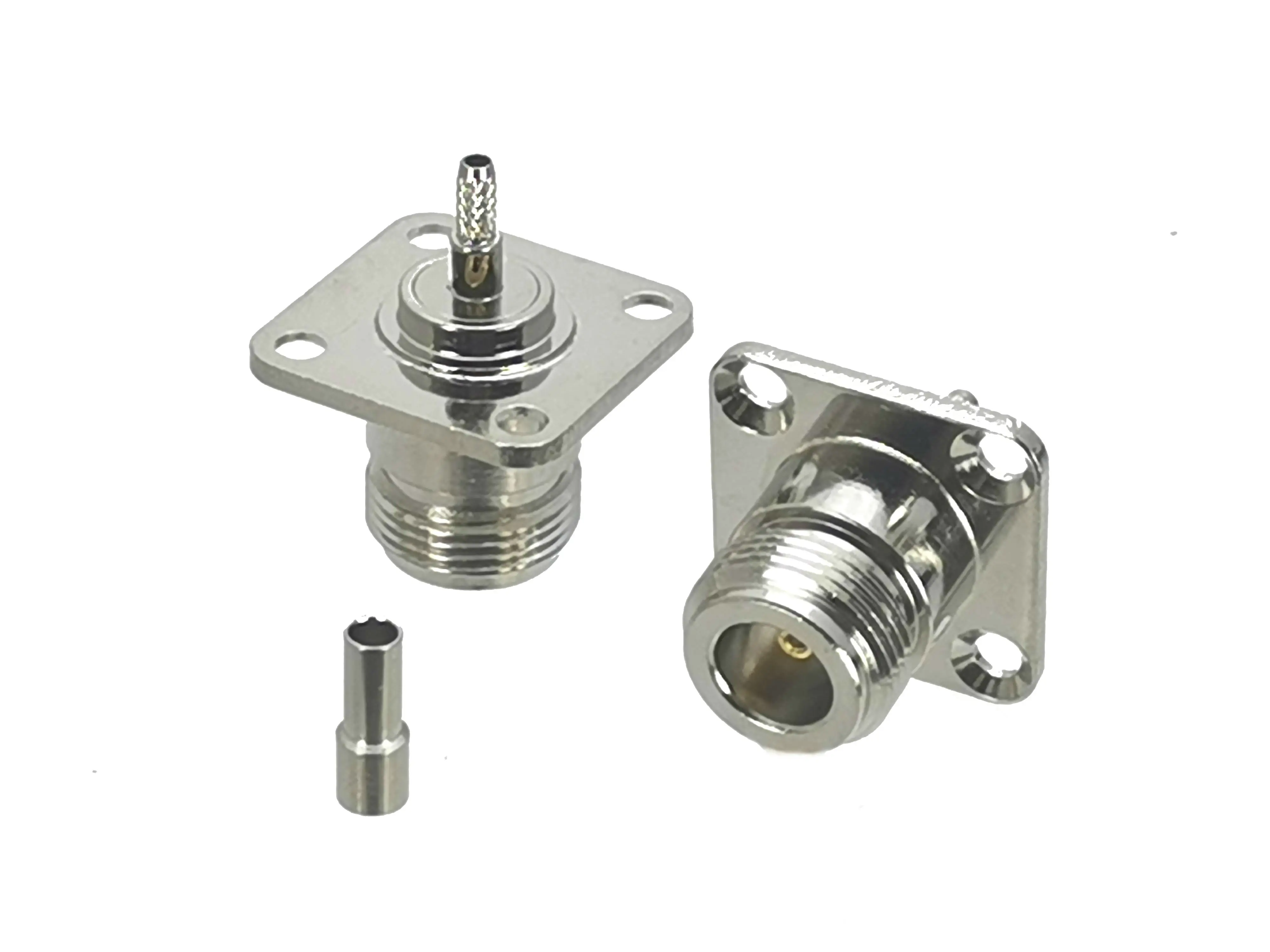 1 шт. Разъем N Женский 4 отверстия фланцевый обжимной соединитель RG316 RG174 LMR100 кабель