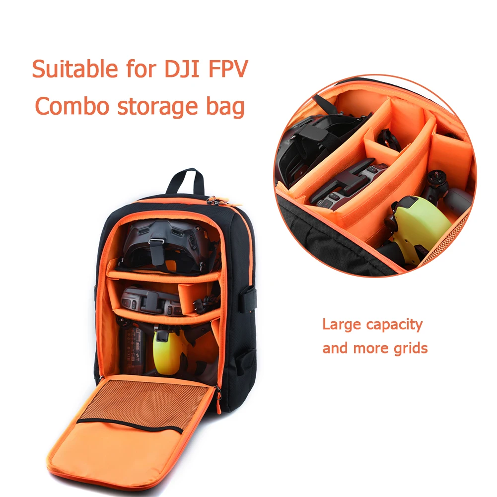 

Electronic Equipment Protective Pack Case Waterproof Drone Backpack for DJI FPV Combo Travel Carrying Storage Shoulder Bag