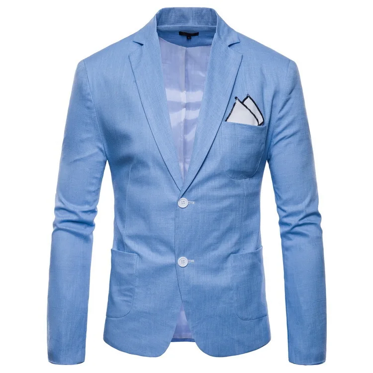 

Vogue Pop Tide Mens Korean Slim Fit Tide Cotton Blazer Suit Jacket Black Blue Plus Size 5XL Male Blazers Men Coat Wedding