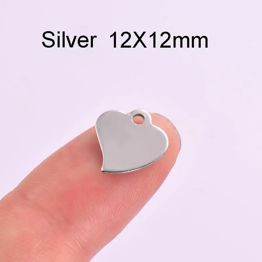 50 шт. Нержавеющая сталь серебро и золото покрытие розовым золотом пустые