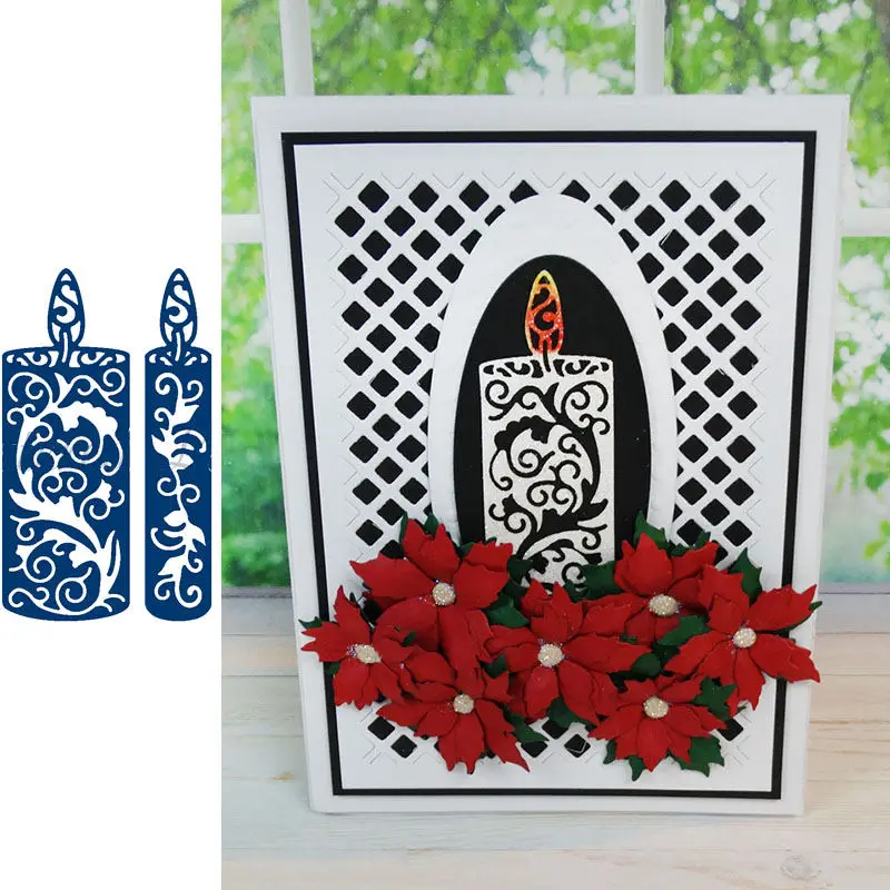 Ретро-форма свечей металлический трафарет для вырезания скрапбукинга альбома