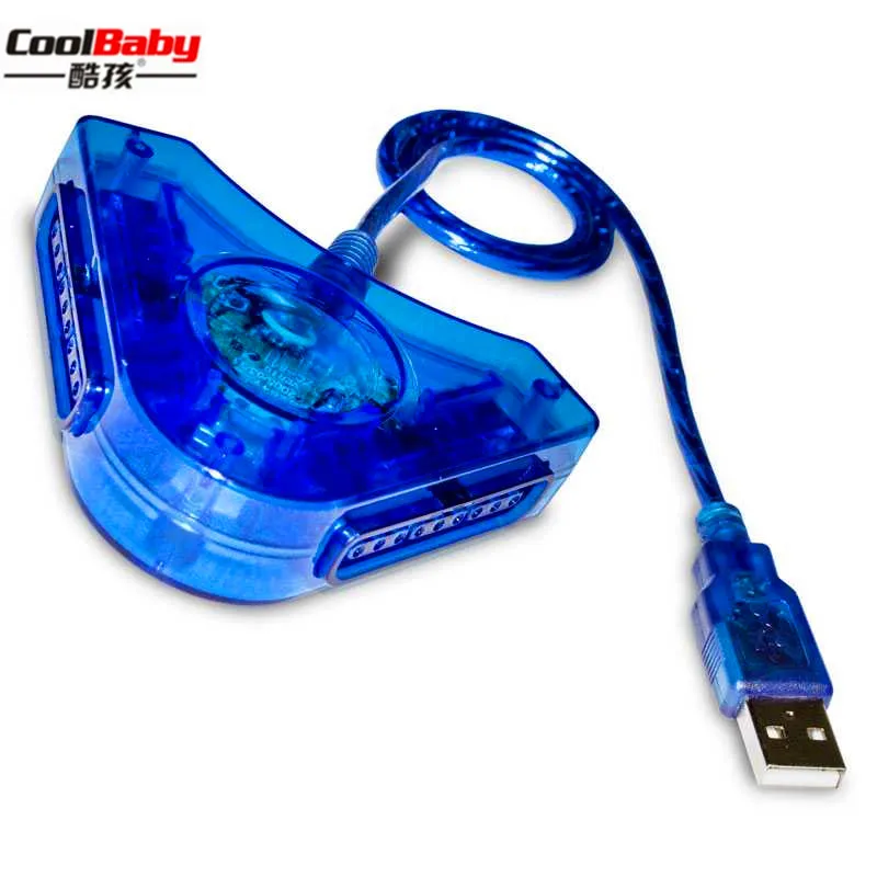New Joystick USB Dual Player Converter Adapter Cable For PS2 Gamepad Playstation 2 PC Game Controller With CD Driver | Электроника