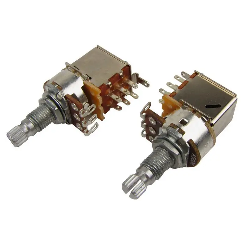 A500k push pull Split Knurled 18 мм длинный вал аудио конический гитарный переключатель с