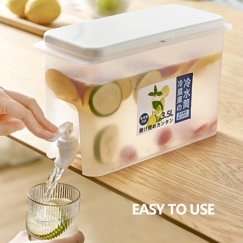 

3.5L Cold Kettle With Faucet Lemonade Juice Soda Dispenser Water Bottle Home Cold Drinks Drinkware Jug Teapot ICY DRINK MAKER