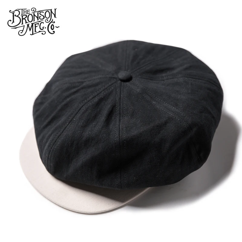 

Bronson Motorcycle Biker Hats Vintage Men's Eight Panel Newsboy Caps Onesize