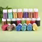 Краситель для эпоксидной смолы, 24 цветанабор, слюдяной порошок, перламутровый порошок, блестящий минеральный порошок, для самостоятельного изготовления эпоксидного пигмента 2020