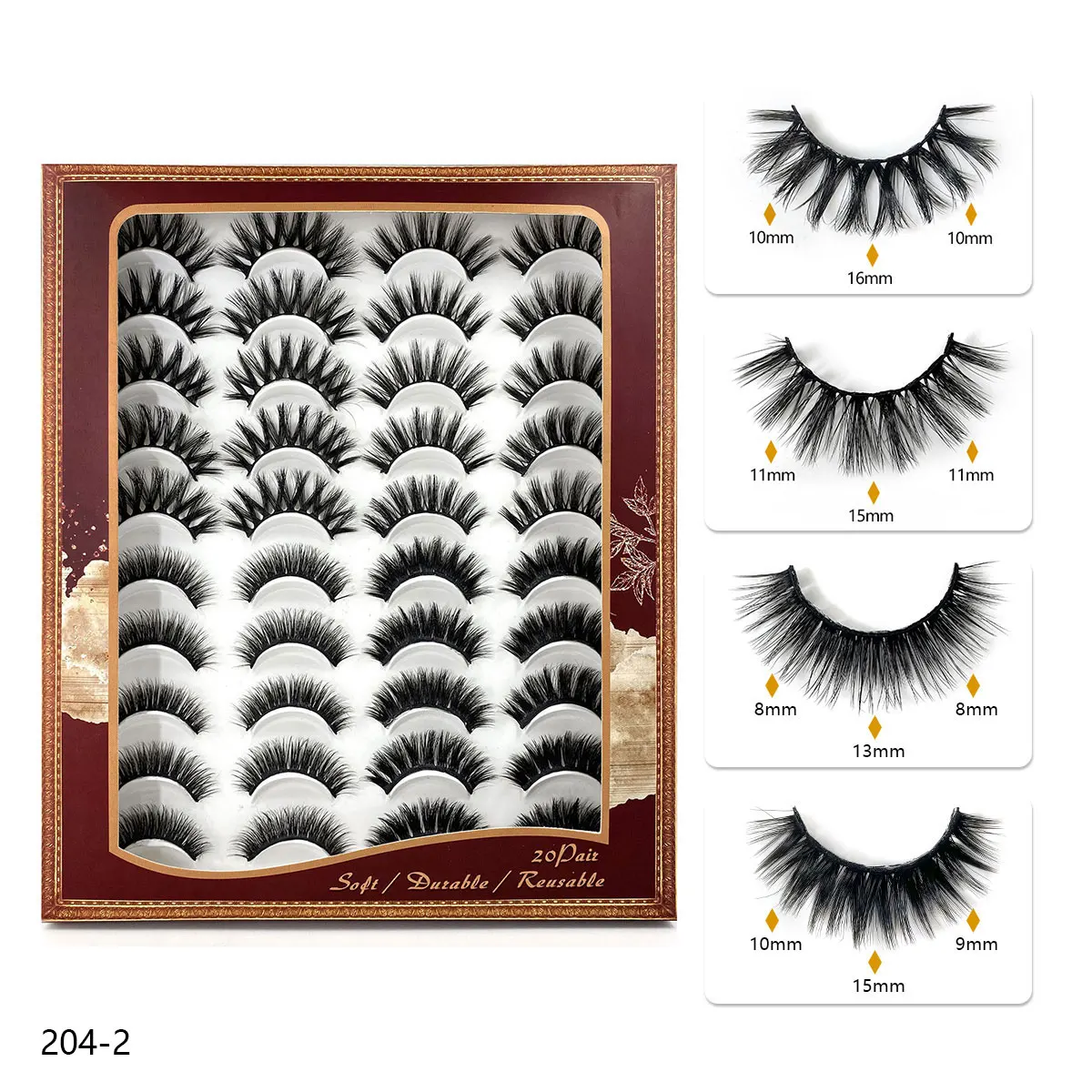 

NEW 20 pairs 3D Mink fake Eyelashes Wispy Fluffy Mink Lashes Natural Long Dramatic Volume Eyelashes Extension False Eyelashes