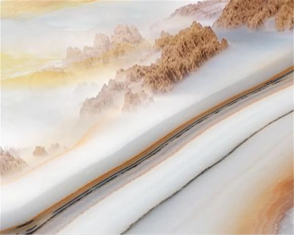 

3d Wallpaper Living Room Dangling Altitude Mountains HD Landscape Marble 3D Landscape Decoration Mural Wallpaper