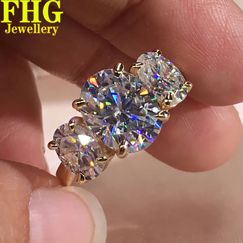 Solid 18K Au750 Rose Gold Ring DVVS Moissanite Diamonds 3Carat heart Luxury Wedding Party Engagement Anniversary