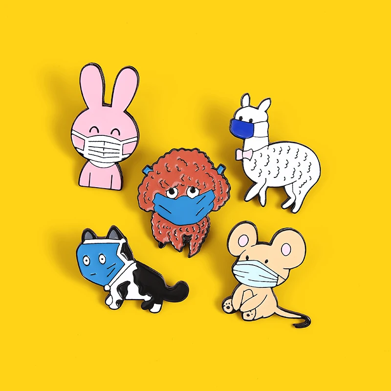 Эмалированная шпилька для лацкана с изображением животных | Украшения и