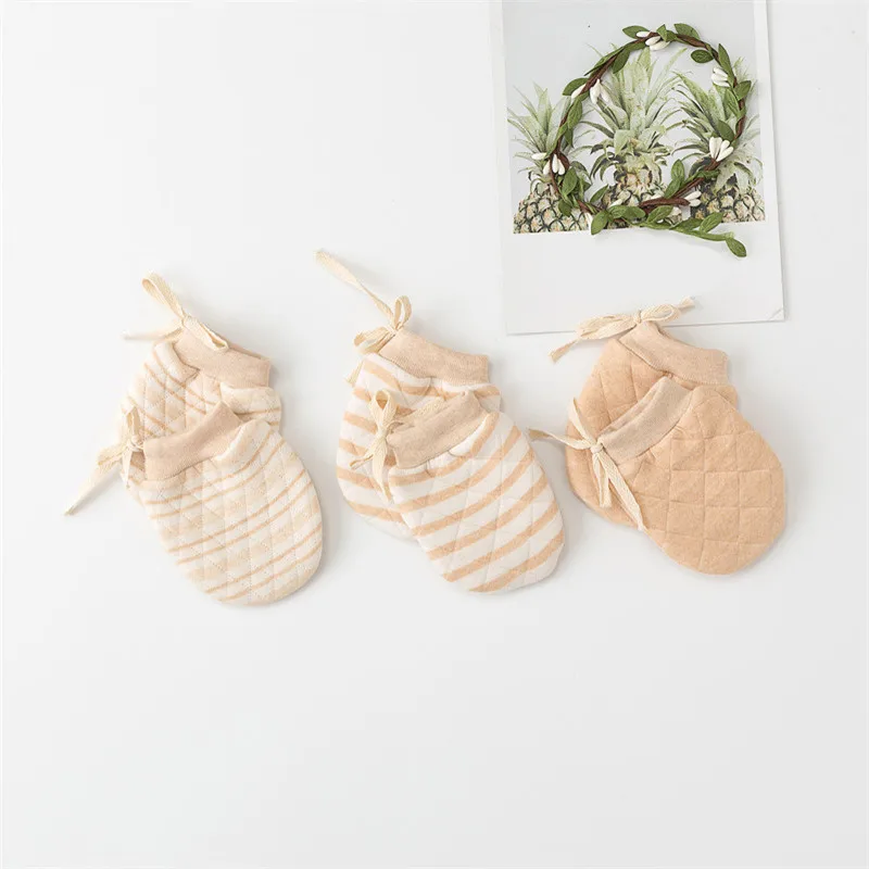 Детские варежки мягкие удобные перчатки для новорожденных мальчиков и девочек