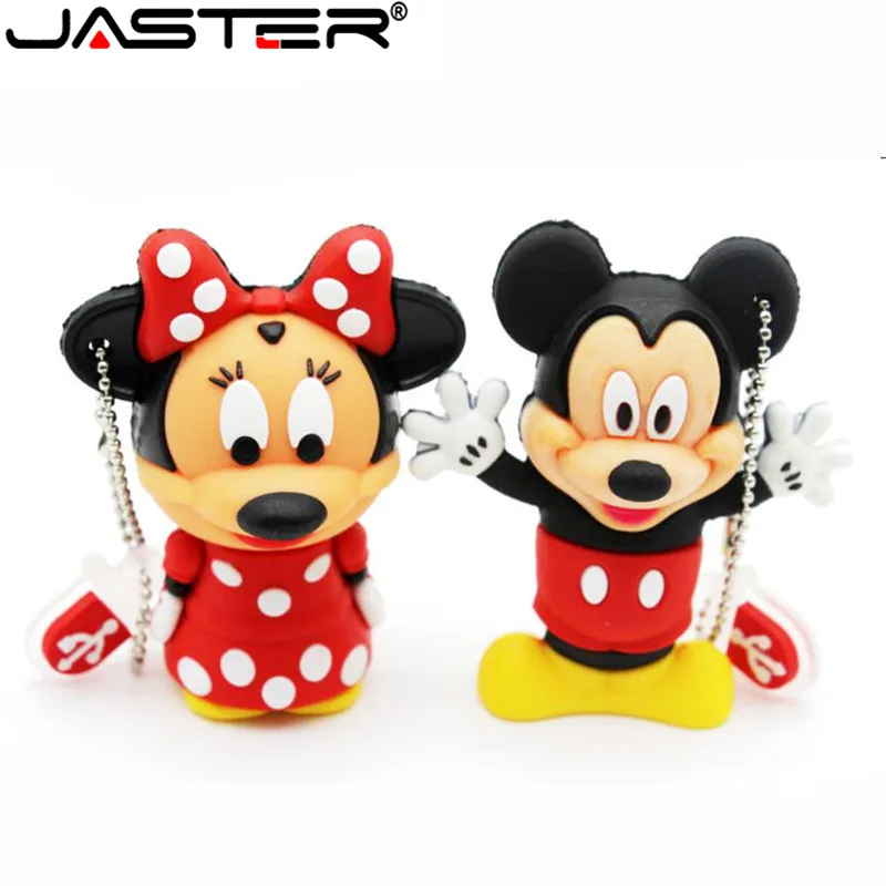 Jaster lovely мини-мышь Микки и Минни USB флеш-накопитель, Подарочный мультяшный флеш-накопитель 4 ГБ/8 ГБ/16 ГБ/32 ГБ/64 ГБ