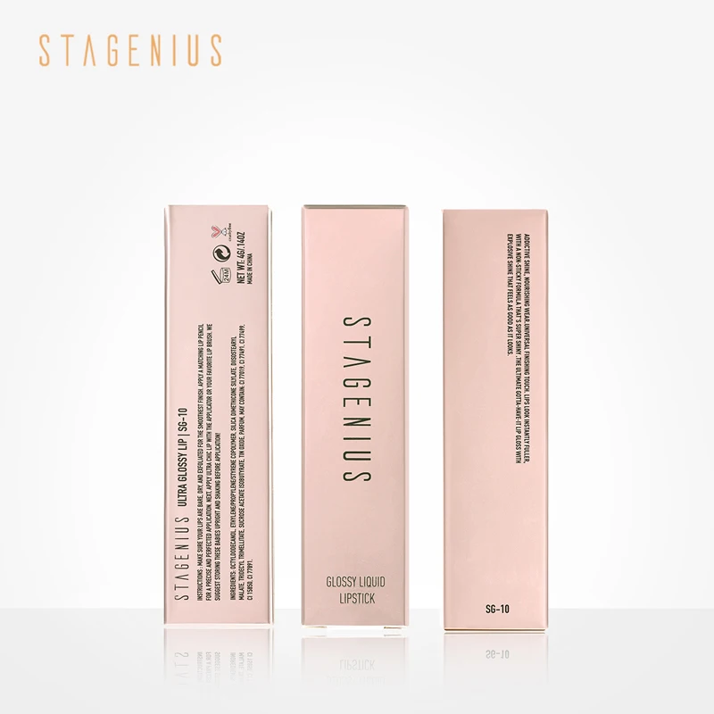 STAGENIUS Lip Gloss Moisturizer Plumper Long Lasting Pump Transparent Waterproof Sexy Volume Lipgloss | Красота и здоровье