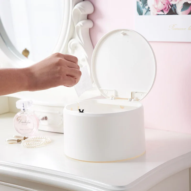 Нажимное настольное мусорное ведро для домашнего офиса креативное пластиковое