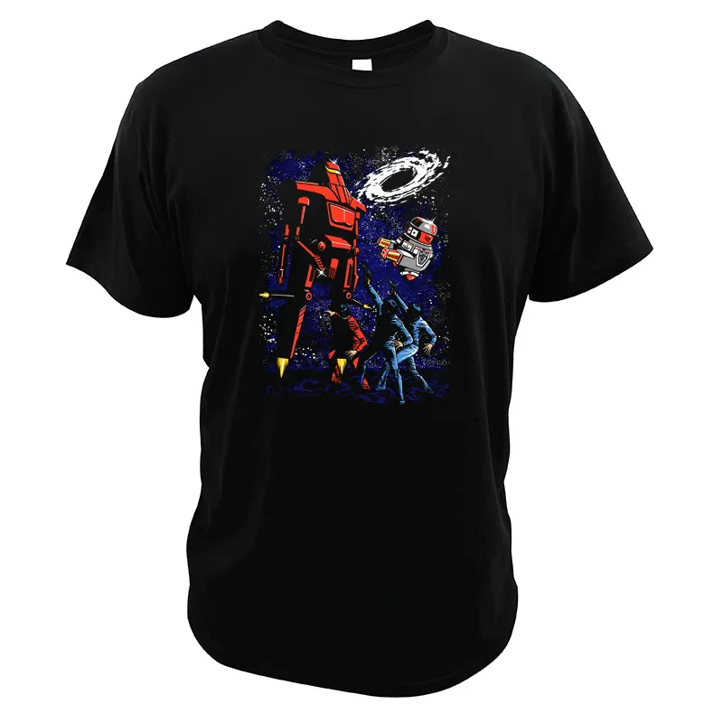 Мужская футболка с черной дырой из фильма футболки изображением космоса робота