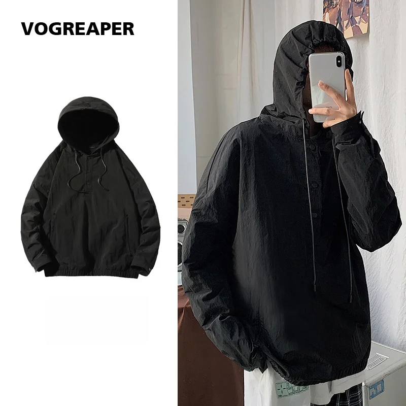 Куртка бомбер мужская с капюшоном черная цвета хаки|Мужские куртки| |