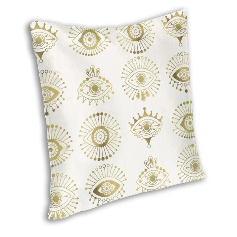 Наволочка Hamsa в стиле бохо с изображением сглаза Золотая палитра марокканских