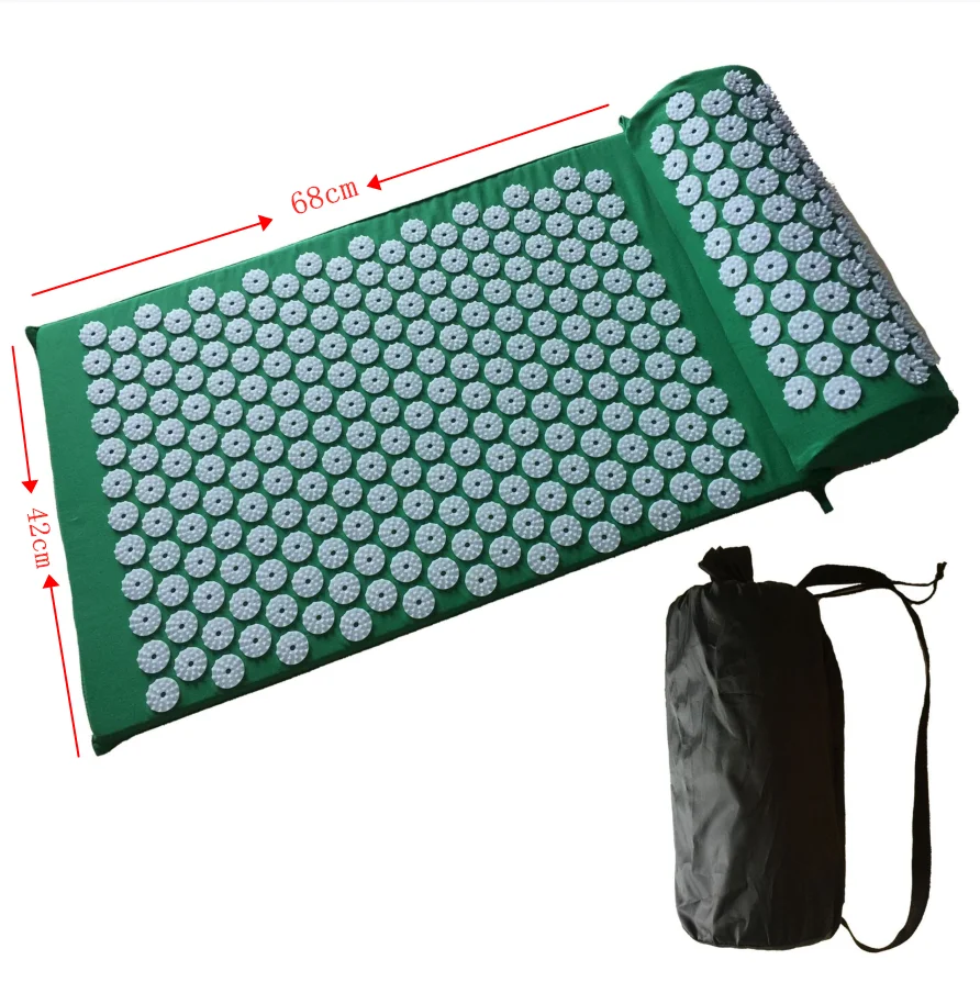 Массажный коврик для фитнеса подушка йоги снятия стресса боли в спине и теле