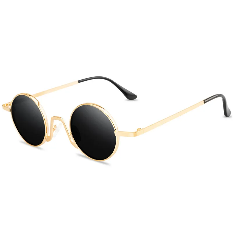 

New Vintage Punk Sunglasses Women Anti-Reflective Mirror Eyewear Round Metal Sun Glasses Retro Men Spring Hip Pop Eyeglasses