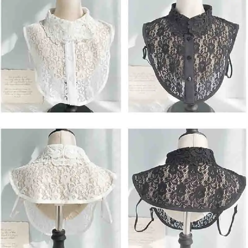 Женская кружевная блузка с имитацией воротника сделай сам съемный воротник