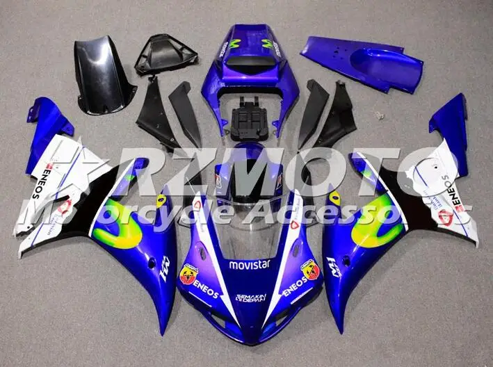 

Injection Molding High quality New ABS Whole Motorcycle Fairings Kit Fit For YZF-R1 R1 2002 2003 02 03 Bodywork set Movistar
