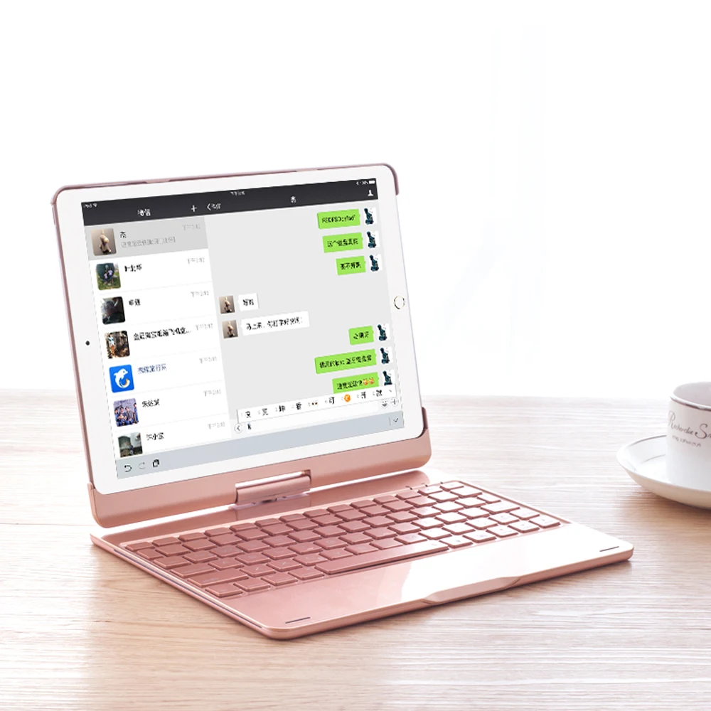 Поворотная bluetooth-клавиатура на 360 градусов, 7 цветов, чехол с подсветкой для Apple iPad Air 3 Pro 10,5 A1701 A1709