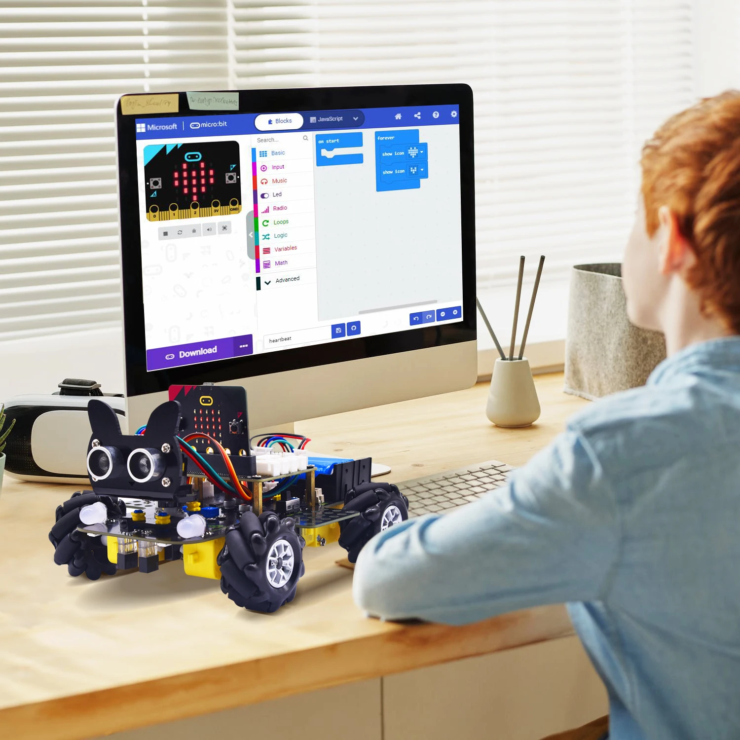 Keyestudio Micro:Bit V2 4WD робот-колесо Mecanum автомобильный комплект для микробит стебель