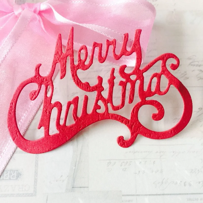 2 стиля Merry Christmas металлические режущие штампы зимние слова высечки Скрапбукинг углеродистая сталь создать штампы карты тиснение искусство