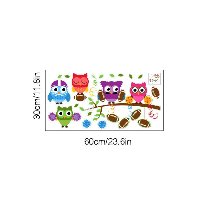 

Cute owl sticker cartoon animal decorative painting Children's room living room wall decoration self-adhesive PVC Wall Stickers