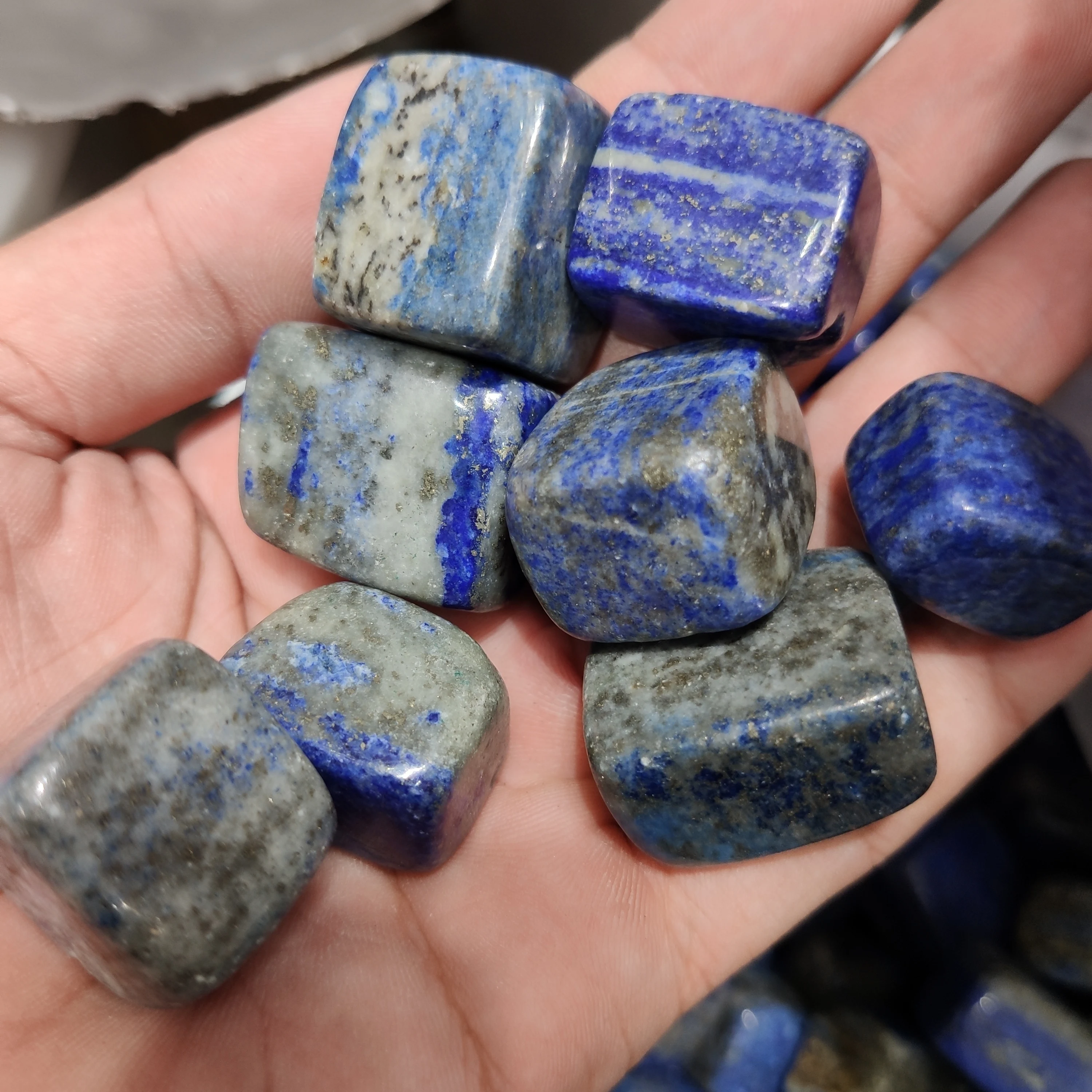 Natural Lapis Lazuli Blue Stone Lasurite Gravel Rock Crystal Quartz Mineral Specimen Fish Tank Garden Flowerpot Decoration | Дом и сад
