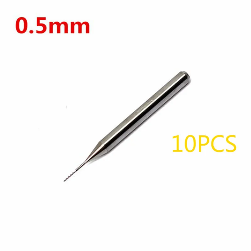 10 шт. PCB фреза 0 5 мм рыбий хвост Кукуруза карбид вольфрама мини Концевая мельница