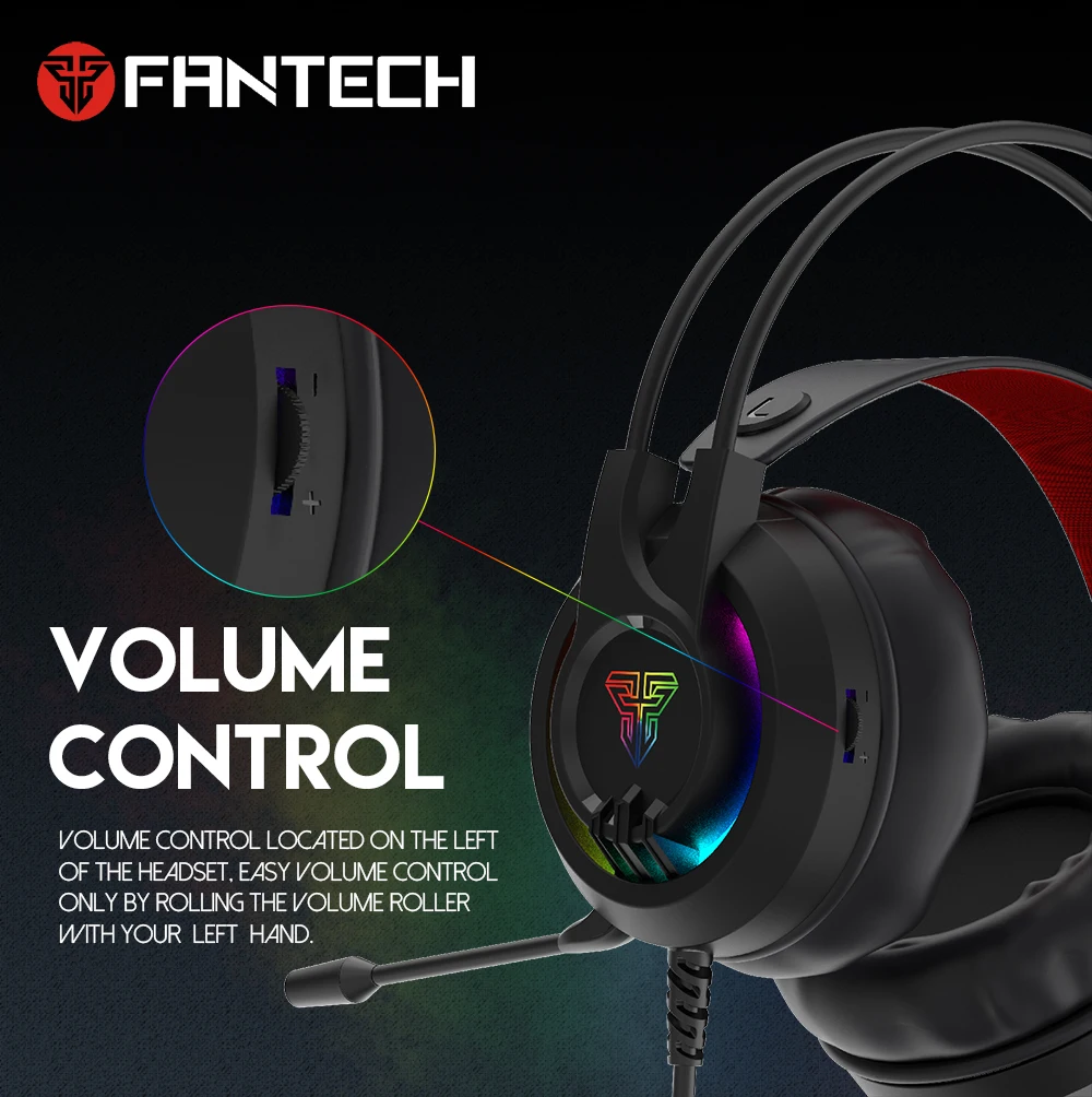 Проводные игровые стереонаушники FANTECH HG20 с микрофоном и RGB-подсветкой |