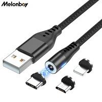 Melonboy magnetic charger usb cable micro usb mobile phone cable charger for iPhone pro max Huawei Xiaomi Android cabo usb
