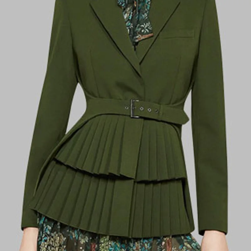 

DEAT New Suit Coat Of WomenSlim And Fashionable England Style Long Sleeve With Patchwork Top 2021 spring 7B0146