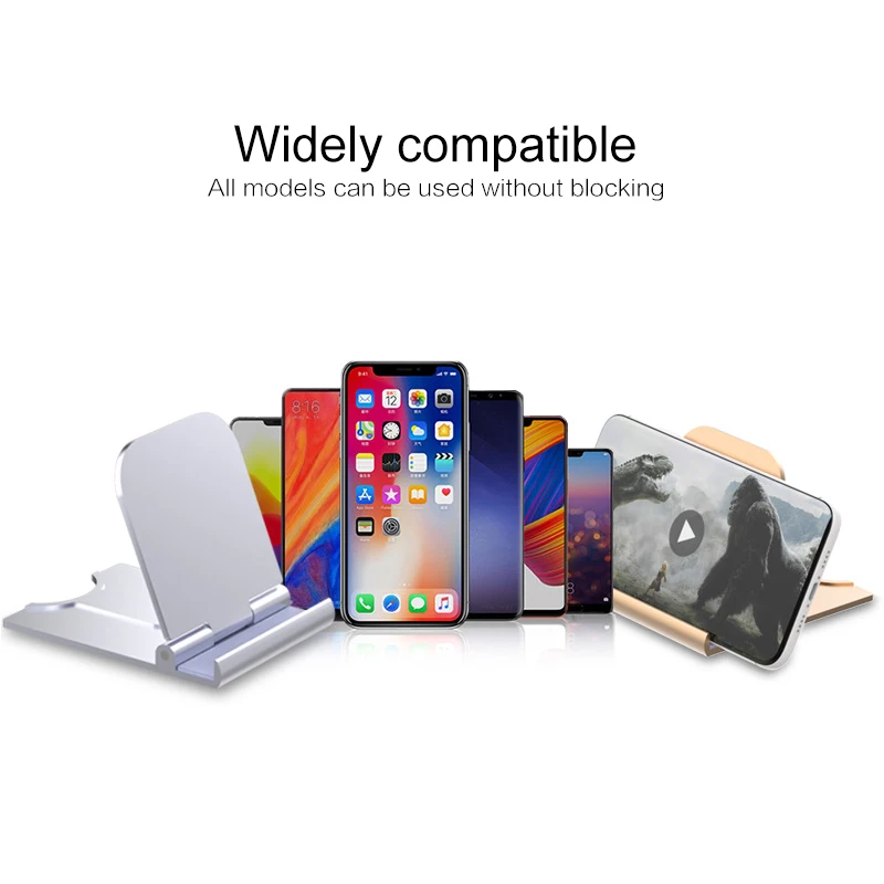 

Portable Mini Mobile Phone Holder Foldable Desk Stand Holder 4 Degrees Adjustable Universal For IPhone 11 Xiaomi Huawei