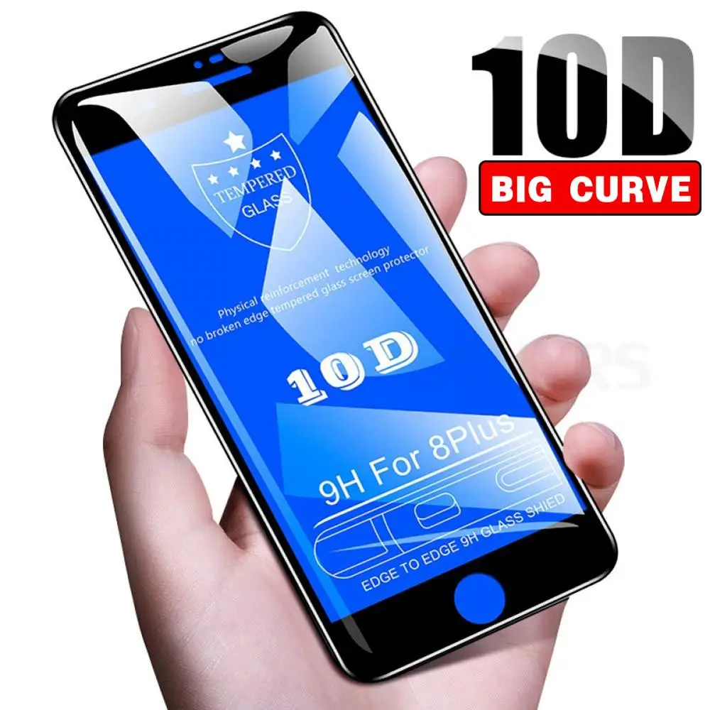 100pcs/lot Tempered Glass For iPhone 14 pro max 8 plus Screen Protector Film Luxury Full Cover 10D with Retail package wholesale