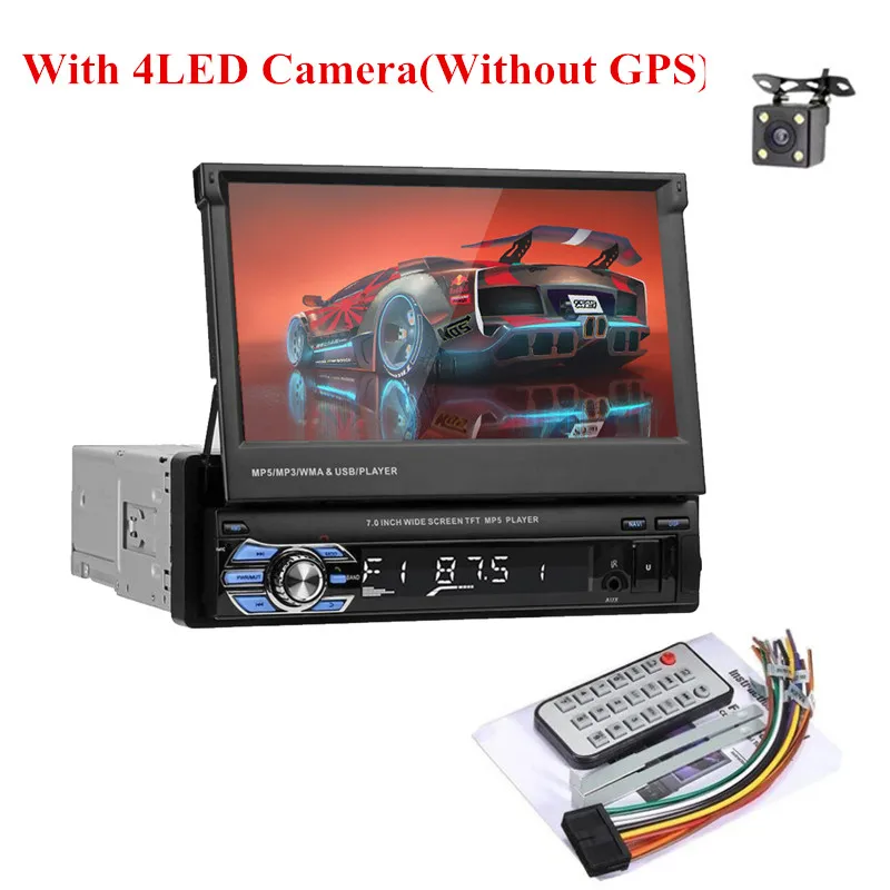 With 4LED camera LTBFM Авторадио " 1 Din радио автомобиля автомагнитола Mp5 плеер Bluetooth магнитола автомобиля стерео, сенсорный экран авто ауд - Цвет: With 4LED camera