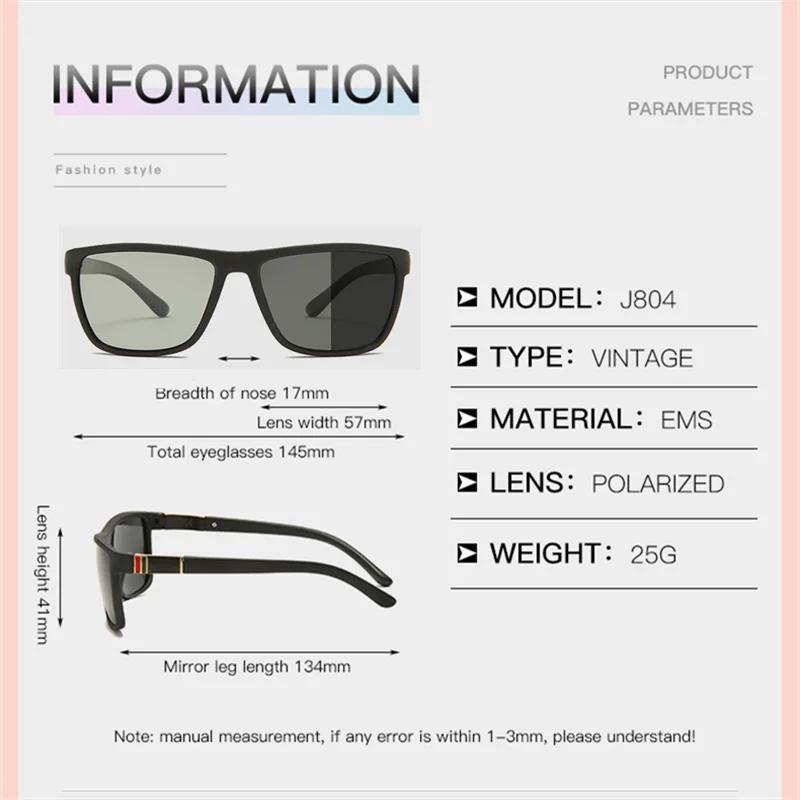 

New TR90 Driving Polarized Photochromic Sunglasses Men Chameleon Glasses Women Sunglass Goggles oculos de sol masculino