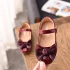 Детская обувь 2021 Весна Новая модель потрясающего осеннего комплекта для девочек; Туфли с бабочкой; Большие размеры модная детская одежда Вечерние 