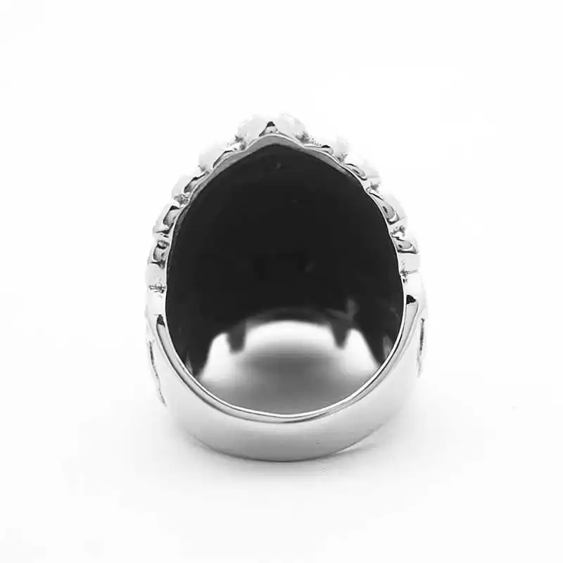 Cool Mens Stainless Steel Biker Rings Vintage Indian Jaguar Warrior Skull Punk Jewelry Gift for Him | Украшения и аксессуары