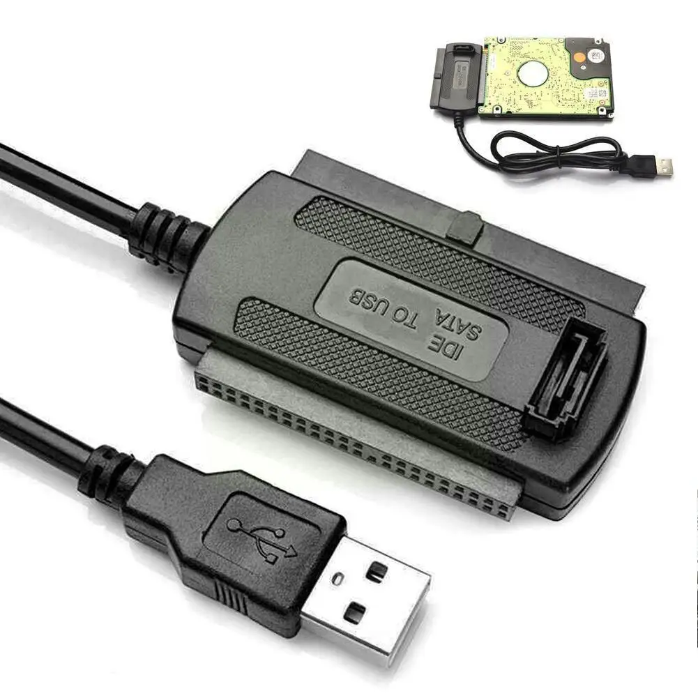

Sata / Pata / Ide / Drive To Usb 2.0 Adapter Converter Cable For Hard Drive Disk Hdd 2.5" 3.5" With External Ac Power Adapt A3e7