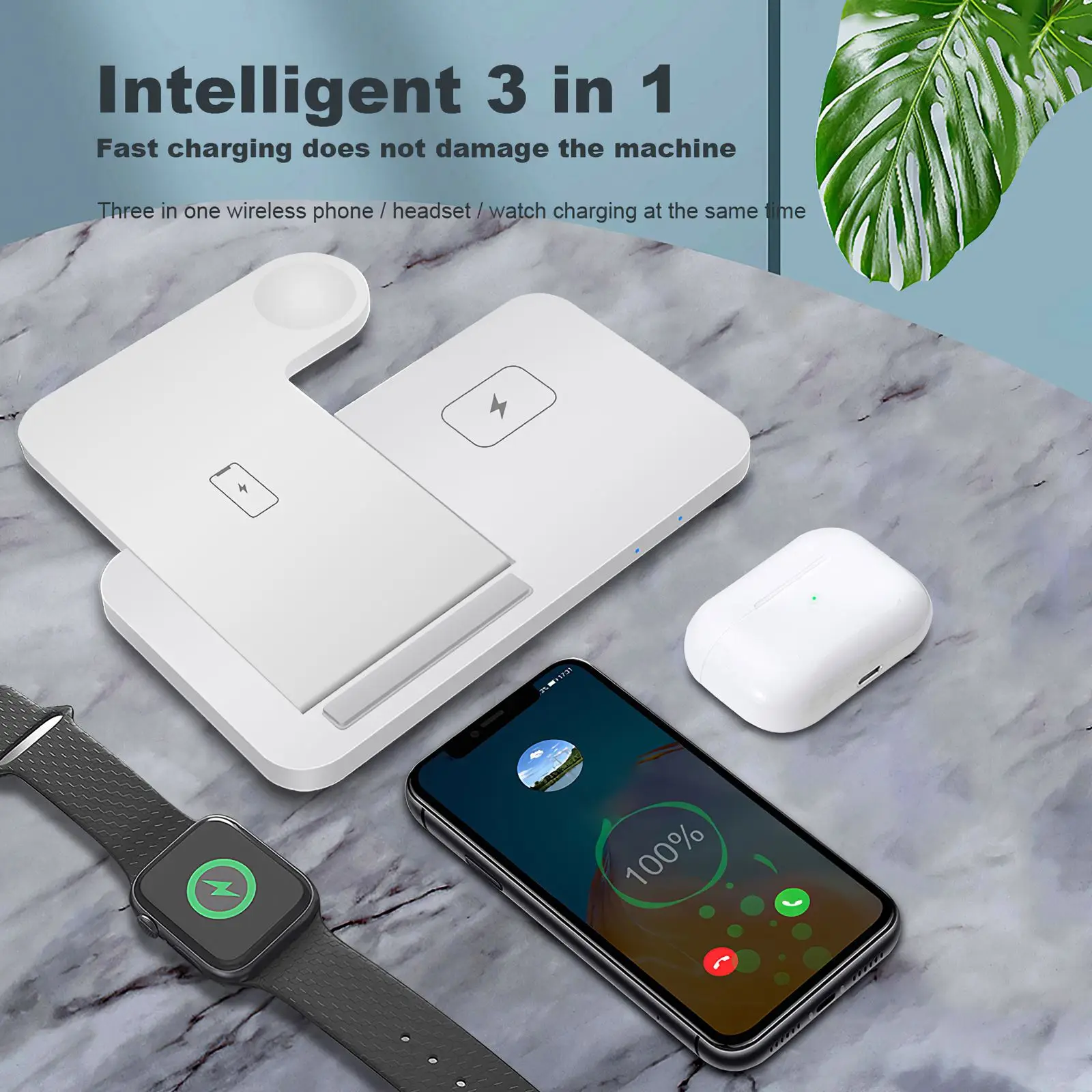 3 In 1 Charging Stand For IPhone 12 11 X XR XS 8 7 Plus USB Charger Dock Station Base Apple Watch 6 5 4 2 AirPods | Мобильные